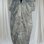 Luxury Silk Boubou Bubu Kaftan | African Brocade Damask Dress | Free Size 10-20 | 60.5” Length”