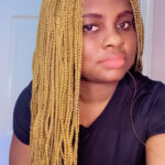32inches Handmade Box Braided Wig Color Honey Blonde | Glueless wig | T-Line Lace closure |Bob Marley Braids