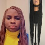 42 inches Handmade Full Lace Braided Wig | Glueless wig | Lightweight braided Wig | Black Color | Glue-In Style | Natural Look | Hair Extensions
