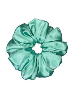 XXXL Sea Foam Green Satin Scrunchie – Jumbo Oversized Satin Hair Tie