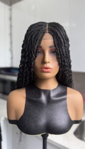 DeNob 24-Inch Glueless Braided Wig – Jet Black Watermelon Wig for Women | Best for Ponytails