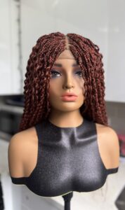 DeNob 24-Inch Glue less Braided Wig Color 350 Copper – Lightweight, Natural Look & Easy Wear