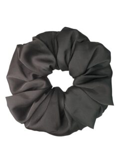 XXXL Black Satin Scrunchie – Jumbo Oversized Silky Hair Tie
