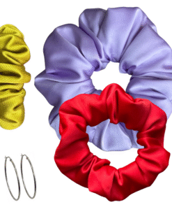 DeNob Lilac Mix 4-in-1 Handmade Matte Satin Hair Accessories Set