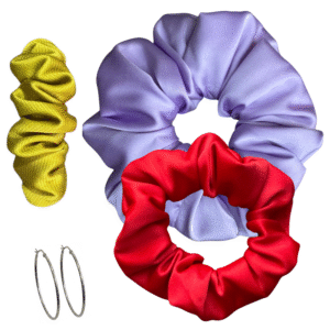 DeNob Lilac Mix 4-in-1 Handmade Matte Satin Hair Accessories Set