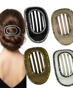 Rhinestone Matte Hair Clip Set C – Non-Slip Sparkly Claw Clips for Thick or Thin Hair, Strong Hold, Everyday Styling