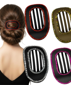 Rhinestone Matte Hair Clip Set D – Non-Slip Sparkly Claw Clips for Thick or Thin Hair, Strong Hold, Everyday Styling