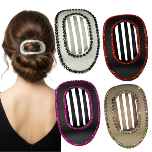 Rhinestone Matte Hair Clip Set B – Non-Slip Sparkly Claw Clips for Thick or Thin Hair, Strong Hold, Everyday Styling