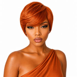 Glue less Pixie Cut Wig 100% Human Hair Ginger (color 350)