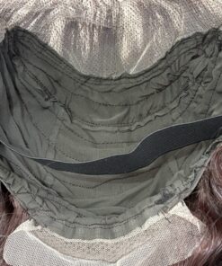 Alternative view of 24 inch Heat Safe Human Hair Blend Lace Front Wig - Color Brown with Auburn 4/30
