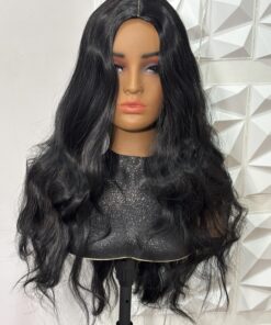 Alternative view of 26 Inch Black Loose Body Wave Padded Closure Hair Blend Wig