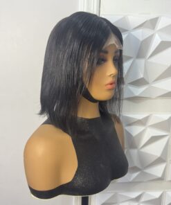 10 inches 100% Human Hair Short Bob Wig , Lightweight 5x5 closure