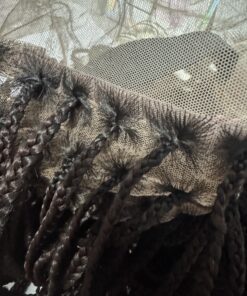 Alternative view of Full lace 40 inches Black Knotless Box Braided Wig , Realistic scalp with Baby Hair
