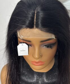 Alternative view of 100% Human Hair 16 inches 5x5 closure Glue-less Wig - Color Natural Black