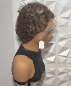 Alternative view of 13x4 Full Frontal 100% Human Hair Jerry Curl Wig - Piano Color (4/27)