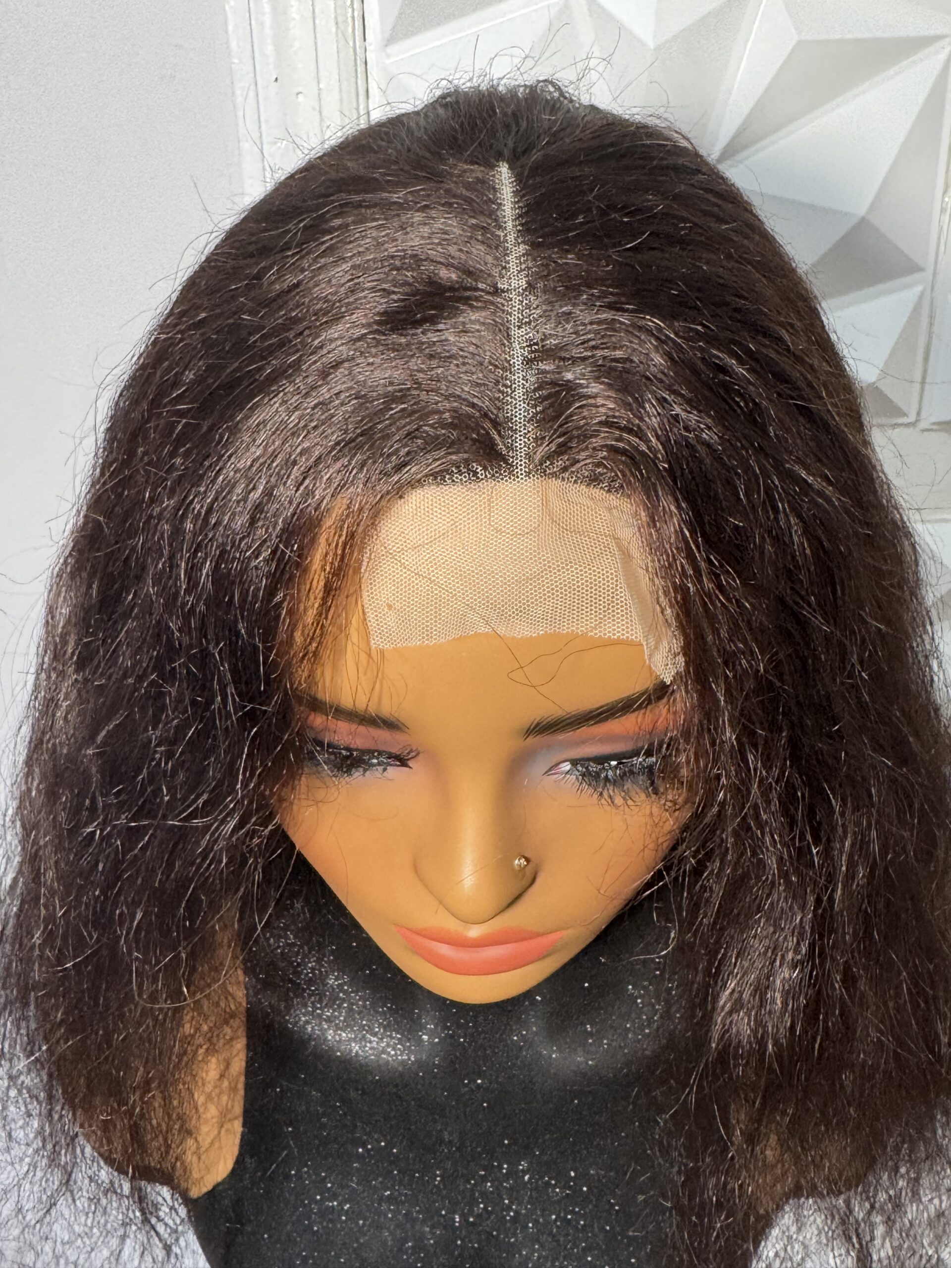 100% Human Hair 22 inches wavy Brown Wig | Glue-less Natural Texture Wig for Women - Image 6