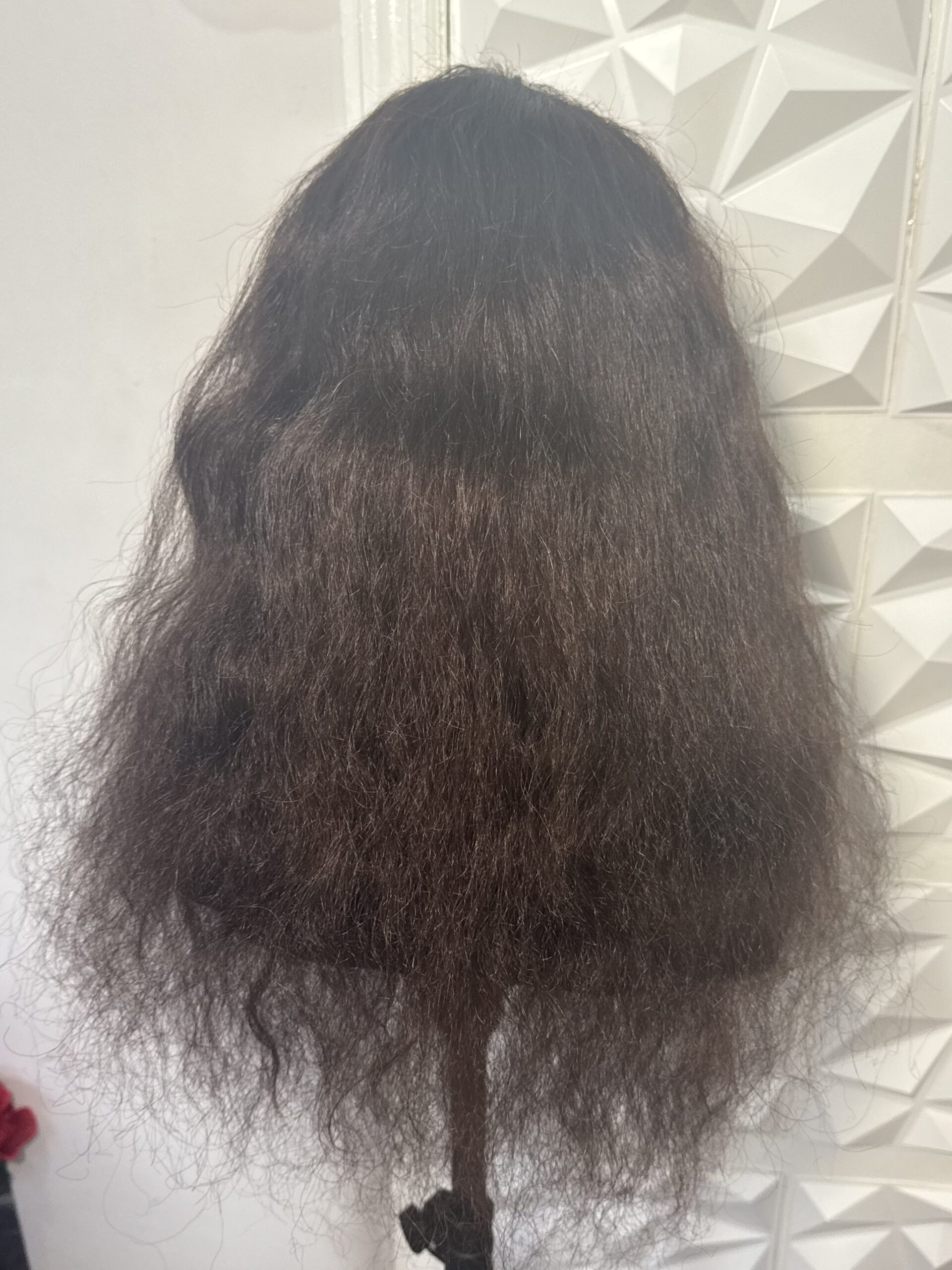 100% Human Hair 22 inches wavy Brown Wig | Glue-less Natural Texture Wig for Women - Image 3